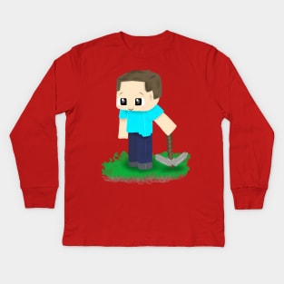 Cute Steve Kids Long Sleeve T-Shirt